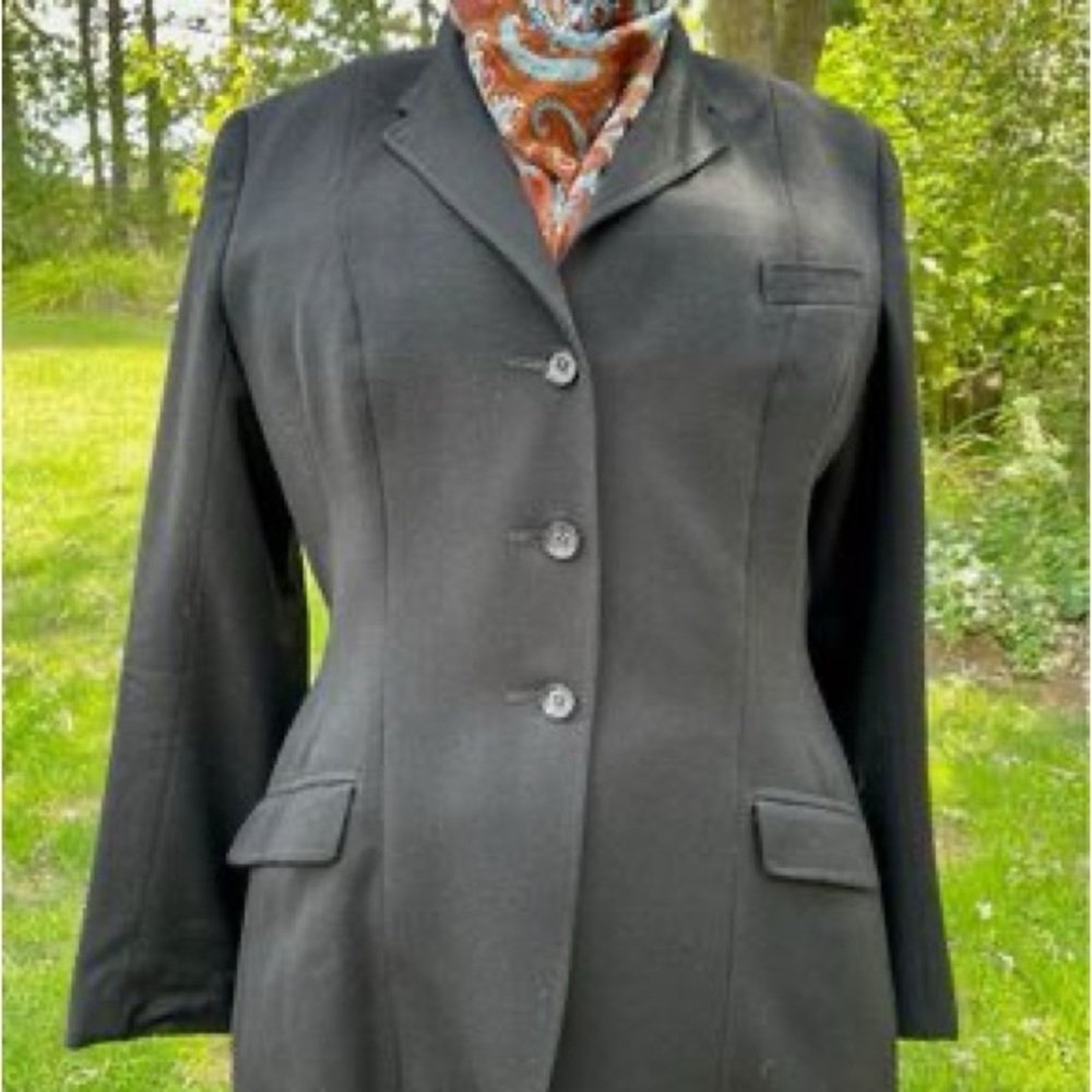 Ladies 36" Caldene, Black Hunt Coat 
$250